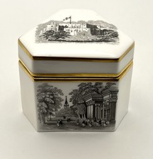 Royal Worcester Triangular Bone China Trinket Box No. 3866 Made in England picture