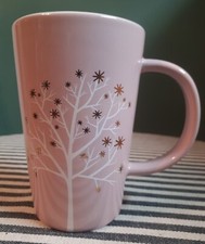 Davids Tea Perfect Mug Cool Pink White Gold Starry Tree (No Lid) 12 oz picture