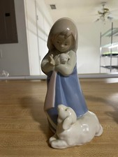 Vintage REX Valencia Spain Hummelwerk Girl & Lamb picture