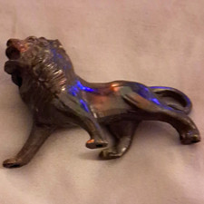 Brass Metal Lion Figurine Collectible Lion Animal Figurine Decor picture