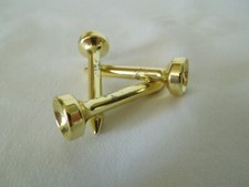 Vintage Paperweight 3 Golf Tees Brass Tone Golf Ball Display Triangle 2 1/2