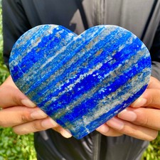 490G  Natural Polished Lapis Lazuli Heart Stone Chakra Healing Crystal Home picture