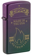 Zippo Authentic Zippo Design Slim Iridescent Windproof Pocket Lighter, 46838 picture