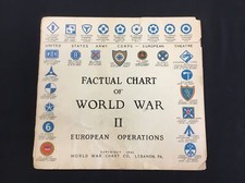 Factual Chart Of World War II European Operations 1945 Lebanon, PA picture