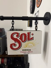 Vintage Industrial-Style Hanging Sign – Sol Beer picture