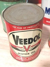 Veedol Motor Oil Can Quart Empty 40s Era picture