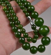 Exquisite Chinese Green Jade Beads Necklace picture