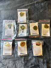 Vintage Unocal 76 LA Dodgers Pin Lot 8 World Series 1955-1988 W/ Cards picture