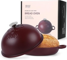 BIMM Cookware Bread Baking Cast Iron Dutch oven Pot w/ Lid - Red *NEW IN BOX* picture