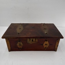 Vtg Antique Mini Cedar Chest 1924 Wooden Trinket Box Salesman Sample picture