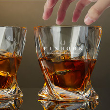 Custom Engraved Pinhook Kentucky Straight Bourbon Whiskey Glass – 10 oz Twisted picture