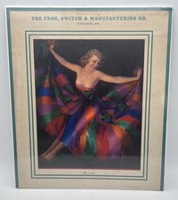 1953 Rolf Armstrong Pin Up Print Miss Carlisle Frog Switch PA with Cord picture