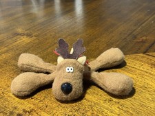 VTG Hallmark Bean Bag Rodney Reindeer Plush Toy Stuffed Animal Christmas Decor picture