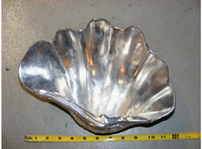 VTG ARTHUR COURT CLAM SHELL Aluminum 1976 SERVING DISH Sea  4”T x 11.1” W x 8” D picture