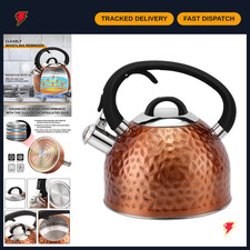 Whistling Copper Tea Kettle 3.2 Quart Stainless Steel Teapot with Unique Button picture
