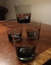Smoke Grey MCM Low Ball Cocktail Glasses Grey. Set of 4. 1970s picture