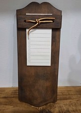 Vintage Wooden Hanging Grocery List picture