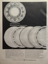 Minton English Bone China Palatine Meridian Glenwood Regal Vintage Print Ad 1964 picture