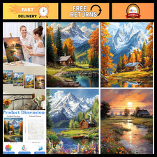 4 Pack Paint by Numbers Kit for Adults, Landscape Paint by Numbers Kits picture