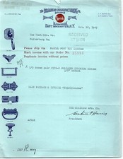 1949 EAST ROCHESTER NY THE BRAINERD MANUFACTURING CO LETTERHEAD BILLHEAD Z7022 picture