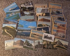 Lot Of Over 30 Vintage Postcards From Muskegon, Mi. (Ben Frankin 1 cent stamps) picture
