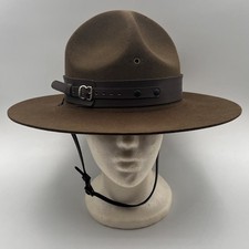 Vintage 1960s BSA Boy Scouts America Campaign Ranger Hat Size 7 W/ Hat Box picture
