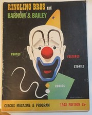 Circus Magazine 1948 Ringling Bros Barnum Bailey Magazine & Program,color illust picture