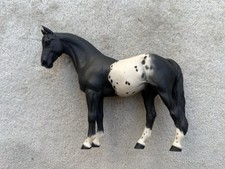 RARE Model Horse Resin North Light Custom? OOAK? Black Appaloosa Hanoverian UK picture