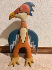Vtg R A Williams Ditidaht/Nuu-chah-nulth Carver PacNW Wood Totem Bird Orange picture
