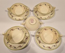 VTG Mintons Staffordshire Tea Cup & Saucer Lot (5 Cups 4 Saucers) VG Cond Used picture