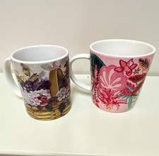 Vera Bradley Floral & Art Richter Swan Song Ceramic Mugs Set of 2 (2000) picture