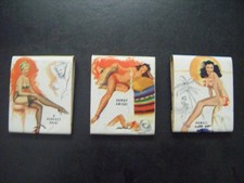 THREE VINTAGE SEXY PIN-UP GIRLS MATCHBOOKS GORDON LANG'S RESTAURANT SYRACUSE picture