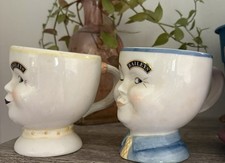 Vintage 1997 Baileys Irish Cream “YUM” Face Mugs – His & Hers Limited Edition. picture