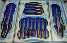 Sheffield English Blades 19 piece Golden Prestige Stainless Cutlery Set w/ Box picture