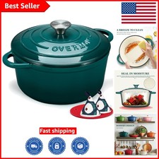 Stunning 4.5QT Enameled Cast Iron Pot for 1-3 People, Versatile & Elegant picture
