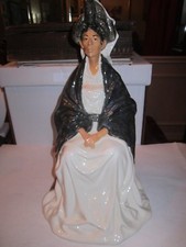 VTG MASSIVE CERAMIC FIGURINE - WOMAHN SEATED - 17