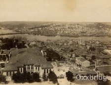 Ottoman Empire CONSTANTINOPLE GALATA Albumen Photo ISTANBUL Turkey Turkish 1880 picture
