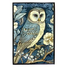 William Morris Owl Jewelry Box Trinket Box Keepsake Art 4x6