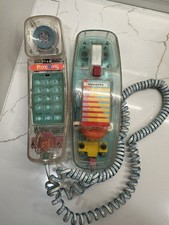 Vintage 1980s Unisonic 6900 Clear See-Thru Transparent Phone AT&T Cord Fun picture