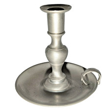 Vtg MMA Metropolitan Museum Art Pewter Chamberstick Candle Holder Henry Hopper picture