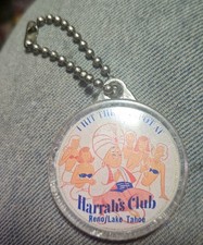 HARRAH'S CLUB RENO/LAKE TAHOE SILVER DOLLAR KEY CHAIN L@@K picture