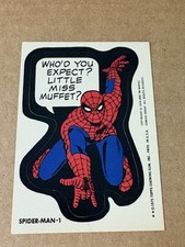 1975 Topps Marvel Comic Book Heroes Spider-Man #1 Sticker SHARP See Pics picture
