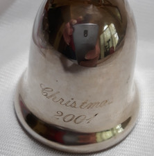 Reed & Barton Christmas 2001 Silverplate Bell Annual Ornament Dated Holiday Box picture