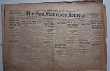 1921 THE SAN FRANCISCO JOUNRAL Newspaper California Sept 15 picture