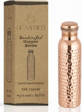 34 Oz Hammered Ayurvedic Copper Water Bottle – Health Benefits, Pure & Large picture