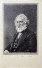 Henry Wadsworth Longfellow postcard unused picture