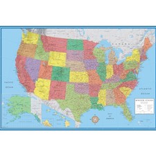 48x78 Huge ,  Classic Elite Wall Map Laminated picture