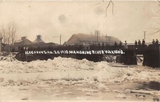 J69/ Warren Ohio RPPC Postcard c1910 Flood Disaster Ice Gorge River 428 picture