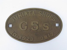 PRR G5s Juniata Shops Builder Plate 3817 10-1923 Reproduction Altoona picture