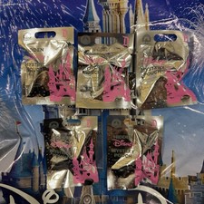 (5 Packs Lot) Disneyland 2025 SEALED Hidden Mickey Pouch Wave B 2 Mystery Pins picture